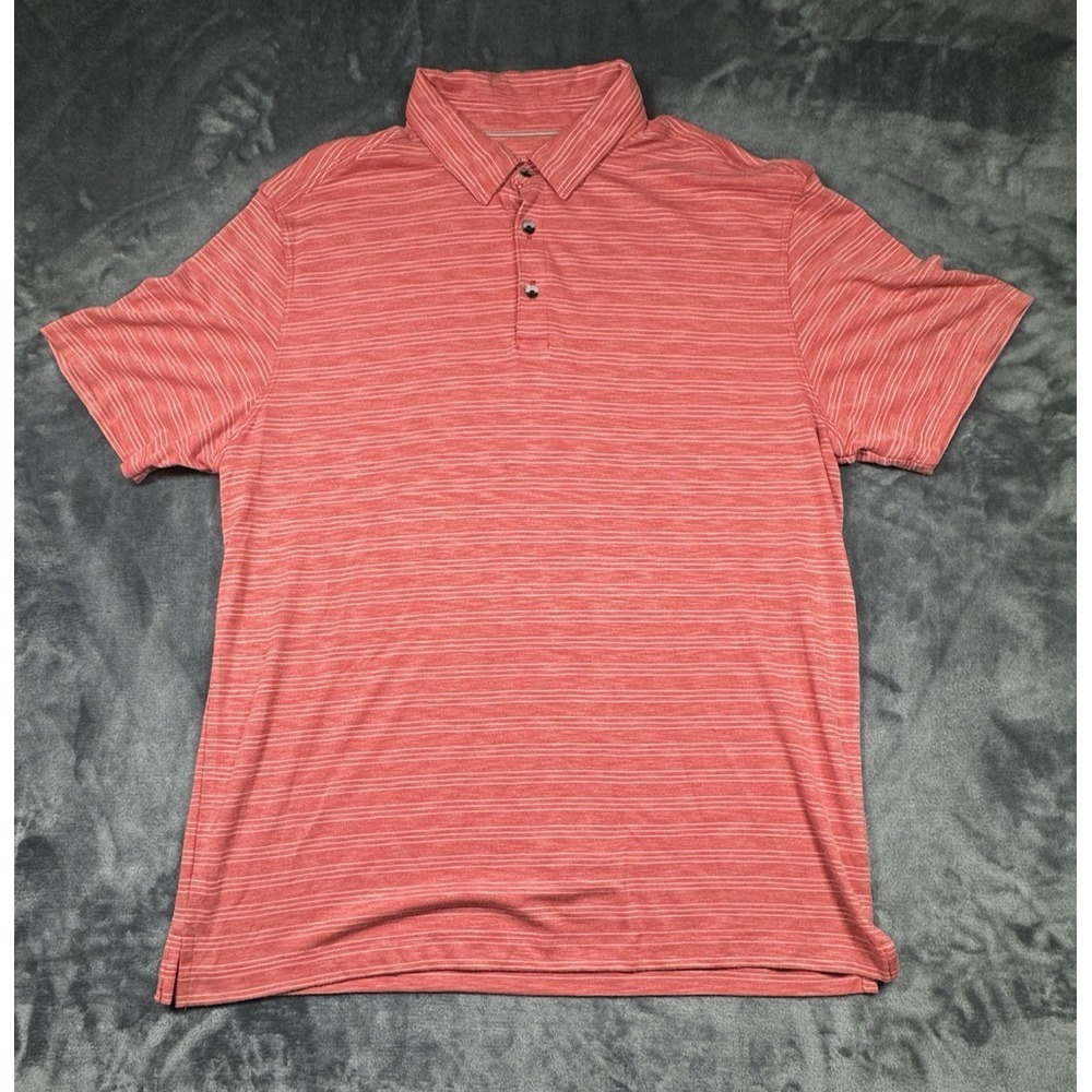 Van‎ Heusen Air Cooling Zone Classic Fit Striped Performance Polo Shirt Mens L